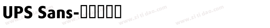 UPS Sans字体转换